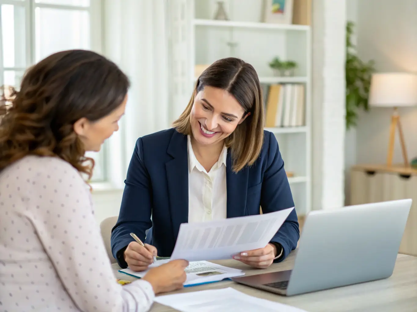 A professional financial advisor discussing wealth management options with a South African client in an office setting, emphasizing the importance of wealth preservation and growth.