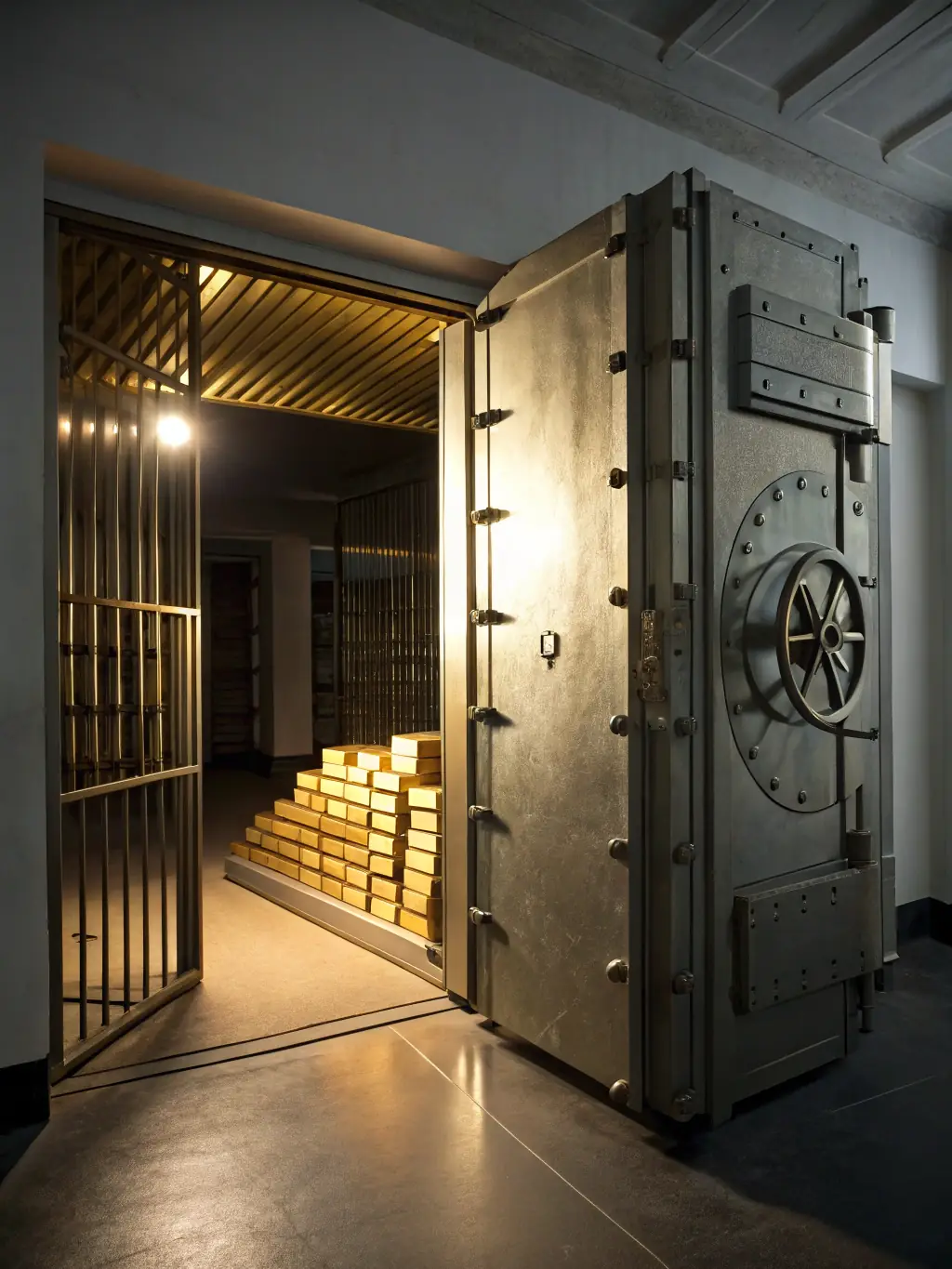 A secure vault filled with gold bars, symbolizing wealth preservation and growth through effective wealth management strategies.